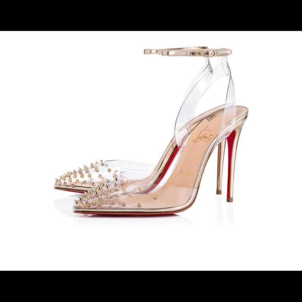 Christian Louboutin gold stiletto size 36 1/2